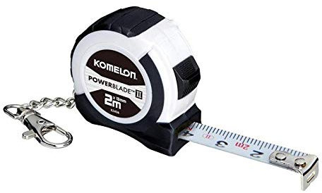 Komelon KOM2MKRT PowerBlade II Ruban porte-clé de poche, noir, 2 m (largeur 13 mm) (métrique uniquement)