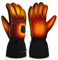 Mermaid Beheizte Handschuhe mit 7.4V-Akkus, Herrenhandschuhe für chronisch kalte Hand, Handwärmer-Handschuhe Erhitzte Motorradhandschuhe für Geschenke, Jagd, Arbeiten im Freien(Schwarz L)