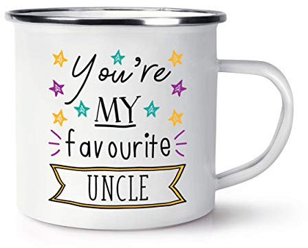 You'Re My Favourite Oncle Étoiles Rétro Émail Tasse Mug