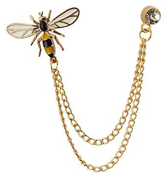 Knighthood Honigbiene mit hängenden Kette Brosche Anstecknadel Reversnadel/Lapel Pin/Anzug/Sakko