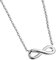 MENDOZZA Infinity Hals-Kette Unendlichkeit Anhänger Edelstahl 18 Karat Damen-Schmuck 46 cm (Silber, 46)
