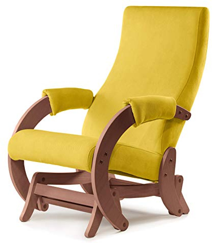 Lounge X Windjammer Stillsessel Con Hocker | Relaxsessel Schaukelstuhl, Farbe hellgrau – Stuhl für Schlafzimmer, Wohnzimmer, Garten oder Babyzimmer