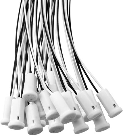 BuxiuGK 20 Stück G4 Lampenfassungen 20cm G4 Sockel-Lampenfassung mit Keramik Halter für G4 Lampen Heimbedarf