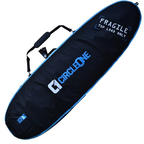 Circle One Surfbrett-Tasche, 2,7 m lang, dick gepolsterte, strapazierfähige Schaumstoffpolsterung, Griff und Schultergurt, Blau