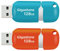 Gigastone V10 128GB 2er-Pack USB 2.0 Flash-Laufwerk, Einziehbare Tasten für MacBook Laptop, Windows Mac Linux kompatibel, USB Flash Drive, USB-Sticks, Gemischte Farbe - Blau und Orange