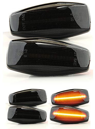 VINSTAR 2 X LED Blinker Seitenblinker Blinkleuchte Kotflügel-Blinker ohne Fehlermeldung mit E4-Prüfzeichen Black Vision V-172104