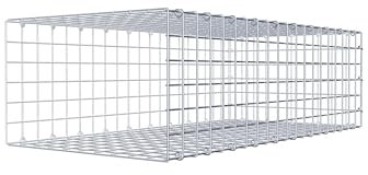 Gabiona Anbau-Gabione Typ2 eckig, Maschenweite 5 x 5 cm, Tiefe 50 cm, Gabione 100 x 30 x 50 cm (L x H x T), C-Ring