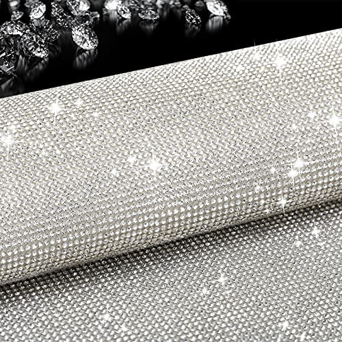 Beadsland Bling Selbstklebende Strasssteine Glitzer Kristall Strass Aufkleber DIY Geschenke Auto Dekoration 40x24cm (Kristall)