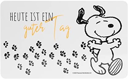 Peanuts Snoopy Collection - Heute in ein guter Tag Brettchen Frühstücksbrettchen - 23,5 x 14,5 cm