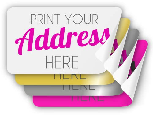 260 Printed Address Stickers Personalised 38mm x 21mm White Gold Silver Pink | Personalised Address Labels, Business Labels, Any Text, Choose Your Font