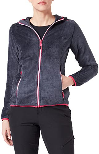 CMP, Woman Jacket Fix Hood, Woman, Titanio-Fucsia, 48