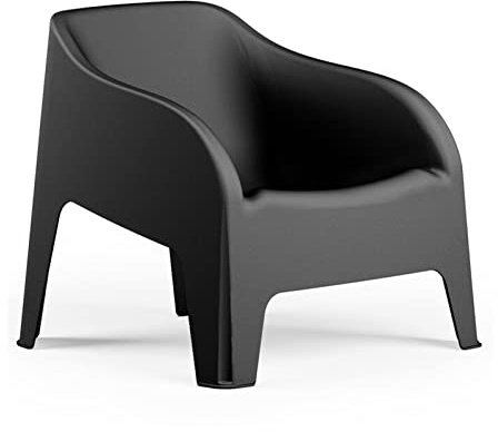 Mondo Viro Fauteuil en résine pour extérieur - Design élégant, résistance extrême et confort inégalé (anthracite)