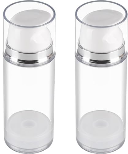 FRCOLOR 2pcs Squeeze Lotion Bottle Makeup Container Empty Pump Bottles Refillable Skin Care Containers Cosmetic Pump Bottle Lotion Pump Essential Oil Bottle Travel As Airless Press Bottle