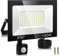PPSSOHU 100W Foco LED con Sensor de Movimiento, 144 Cuentas de Lámpara 10000LM 7000K Blanco Frío Proyector LED Exterior, IP67 Impermeable Iluminación de Exterior Seguridad para Jardín, Patio