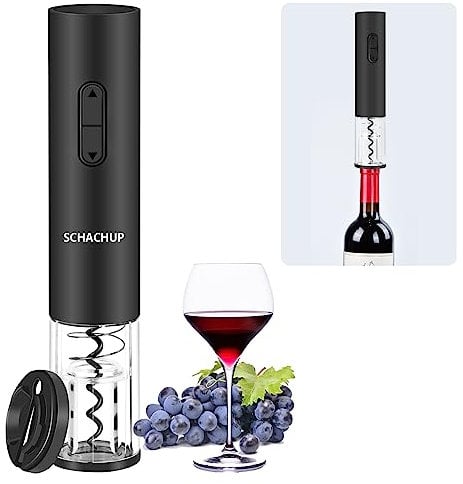 SCHACHUP Electric Wine Opener, Automatic Corkscrew with Foil Cutter, Cool Home Kitchen Gadget, Wine Accessory for Wine Lovers, House Warming Gift, Party Bar
