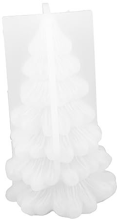 OHPHCALL Silikonformen Für Kerzen Weihnachtsbaum- Diy-en Praktische Formen Dekorative en Diy-Form Silikon-Seifenformen Zum Aufstellen Backform/Kuchenform Dekorieren Weißes Wachsformen
