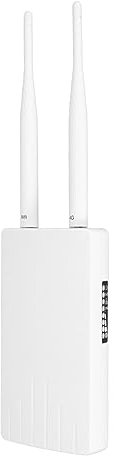 ASHATA 4G LTE CPE Router mit SIM Kartensteckplatz, 150 Mbit/s WLAN Router für Außenbereich, Wasserdichter Router mit 2 Abnehmbaren Antennen (EU)