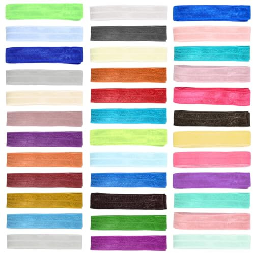 USENG 34 Colores Cinta Elástica de Costura 15mm Banda Elástica Costura,Colorida Banda Elastica para Costura,Goma Elastica Costura Ancha,Cinta Elastica Costura Elastico Costura para Manualidad DIY