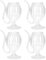 VAKUUM 4 Pcs 300ml Vampire Glass Cup with Built- in Straw Vampire Wine Glass Port Sippers Glass Red Wine Glass Clear Juice Cup Beverage Goblets for Halloween Dinner Parties Bars Restaurants/174