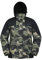 Mountain Warehouse Shadow Herren Gemusterte Skijacke - Wasserfeste Snowboardjacke, atmungsaktiv, schnelltrocknend, versiegelte Nähte, Skipassfach - Ideale Winterjacke Dunkel Grün X-Small