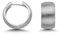 Cassini | Breite Creolen gebürstet matt, 925 Sterling Silber, hochwertige Damenohrringe, Silberohrringe | ø ca. 16,5mm 3CTE
