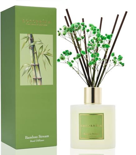 Cocorrína Aroma Diffuser aus Bambus mit 8 Stäbchen für Badezimmerregal-Dekoration