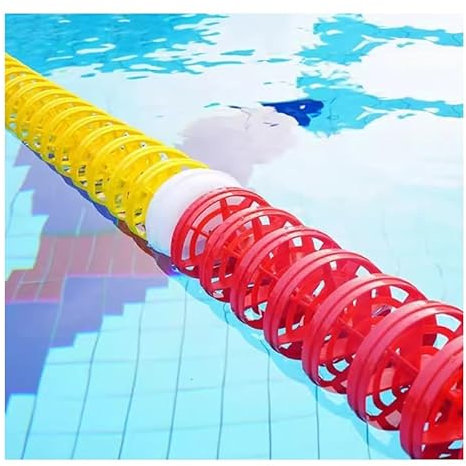 TUOYIBO Corde de sécurité avec flotteurs, séparateur d'extrémité Peu Profonde pré-assemblé, Ligne de Flotteur de Corde de séparation de sécurité pour Piscine, barrière Flottante extérieure à