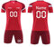 Generic Meine Bestellungen Football Socks Kurz Armeln Training Schiedsrichter Trikot Atmungsaktiv Fussball Kleidung Kinder Trainingsanzug Herren Fußballtrikot Kinder(9-Red,9 Jahre)