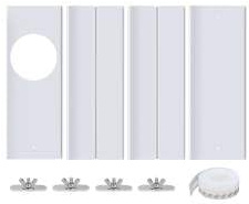 Generico Kit di guarnizioni scorrevoli per condizionatore d'Aria Mobile, deflettori Regolabili per condizionatore d'Aria, Kit Portatile per Tubo di Scarico dell'Aria condizionata