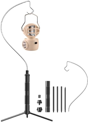 Support de Lampe d'extérieur pour Le Camping - Pied de Lampe Pliable télescopique en métal | Trépied de Lampe antirouille pour Voyage, Poteau de Lanterne Portable pour la Maison et la Vie Quotidienne | télescopique en métal | Trépied de Lampe antirouille pour , Poteau de Lanterne Portable pour la Maison et la Vie Quotid