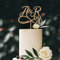 Party to Be Hochzeit Cake Topper Personalisiert Braut und Bräutigam Tortenstecker mit Namen Initialen Hochzeitstorte Deko Herz Infinity Hochzeit Dekoration in Holz