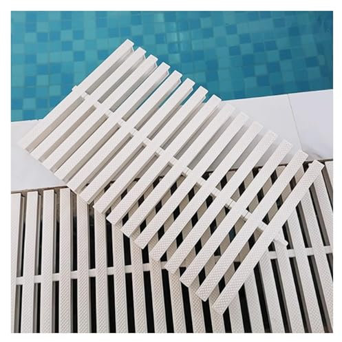 QINGYAN Rejilla De Drenaje For Piscina, Cubierta De Canaleta De Plástico Extraíble, Rejilla De Drenaje De Ducha For Empalmes De Entradas De Vehículos Y Terrazas(Width25cm-5PCS)