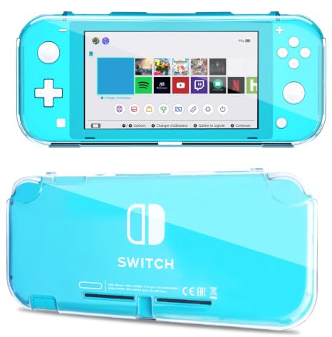 Schutzhülle für Nintendo Switch Lite, Stabile Transparent Hülle für Nintendo Switch Lite Hülle mit Stoßdämpfendem und kratzfestem Weich TPU Reise Schlanke Etui Zubehör, Kristallklar