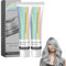 2-in-1 Natural Essence Silver Gray Hair Dye Cream - Semi-Permanent Metallic Silver Gray Hair Color, White Hair Toner & Treatment für Männer & Frauen, DIY Fashion Grey Dye Für alle Haartypen (2 PCS)