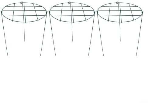 ZWEquipint Essential 3 Pack Plant Support Cages Metal Ring Stands for Supporting Various Climbing Plants in Your For Garden (Grid type )