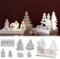 7PCS Silikonformen Gießformen Weihnachten, SVOCK Gießformen Silikon Haus, Weihnachten Kerzenhalter, Gussformen für Gips, Epoxidharz Formen, Gießform Tannenbaum für die DIY Duftkerzenherstellung