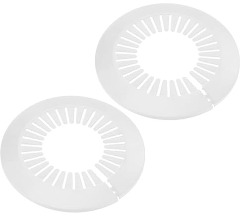 M METERXITY 2-Pack Pipe Cover Decoration, Suit for 75mm-100mm Outer Diameter Flange Water Pipe Escutcheon Water Pipe Drain Line Cover for Radiator Pipe/Water Drain Tube [White]