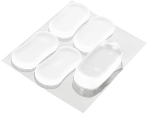 DOITOOL 5Pcs Toilet Seat Bumper Pads Clear Cushioning for Silent Operation Easy Installation Strong Adhesive Gaskets for Family Hotels Hospitals Schools