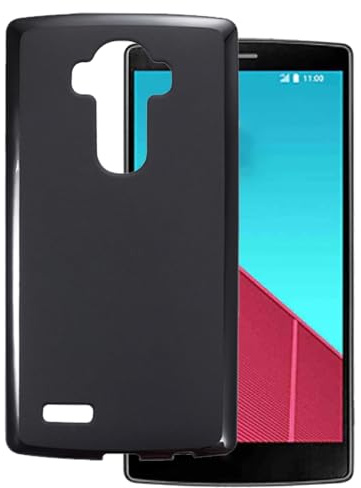 OAGELIM Hülle kompatibel mit LG G4 Case Stoßfeste TPU Weiche Flexible Schützende Handyhülle mit Kratzfestigkeit und Militärischer Fallschutz (Schwarz)