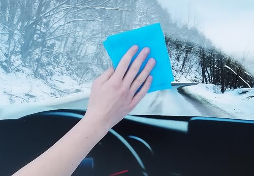 Edco Anti-BESCHLAG-Tuch 27x23cm Blau Mikrofaser Antibeschlagtuch Reinigungstuch Klarsicht Scheibenreinigung Auto 63