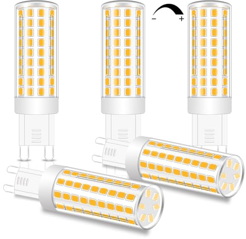 JINLONTA G9 LED Lampe Dimmbar 7W AC220-240V Warmweiß 3000K 5er-Pack | entspricht 70W Halogen, 750 Lumen, 360° Weitwinkel, für Decken-, Wand- und Pendelleuchten