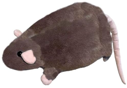 Xiyocadt Plüschmäuse, Niedliche Maus Kuscheltier Puppe, Simulation Maus Plüschtier, Flauschiges Ratte Stofftier, Plüsch Gefüllte Spielzeug für Kinder Mädchen Rollenspiel Stressabbau (90cm,Braun)