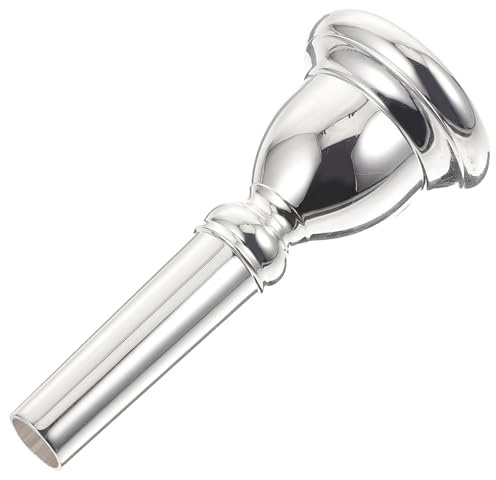 Kupfer Mundstück für Euphonium, Silber, 1 Stück, Weihnachten Party | Messingoberfläche, Glatte Verarbeitung, Formstabil und Pflegeleicht, für Konzertsaal und Bandprobe, Ersatzteil
