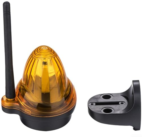 TDCuizent LED Stroboskop Rundumleuchte für Steuerungssysteme AC/DC 12-265V Weitspannung Helles Blitzsignal mit Antenne Wetterfeste Sicherheitslampe für Industrie und Gewerbe Gelb