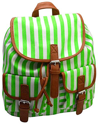 flevado Shopping Rucksack Reise Urlaubs Rucksack im gestreiften Retro Design