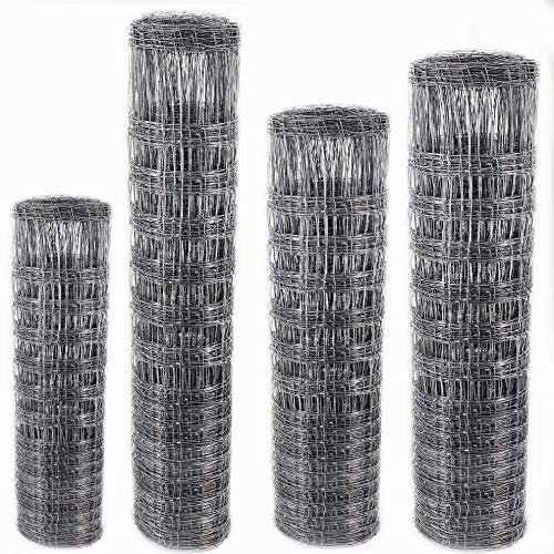 Clôture à gibier robuste 200 m Aquagart 180/24/15 I Treillis noué pour clôture hauteur 180 cm, 24 fils horizontaux largeur de mailles : 15 cm Clôture forestière grillagée galvanisée