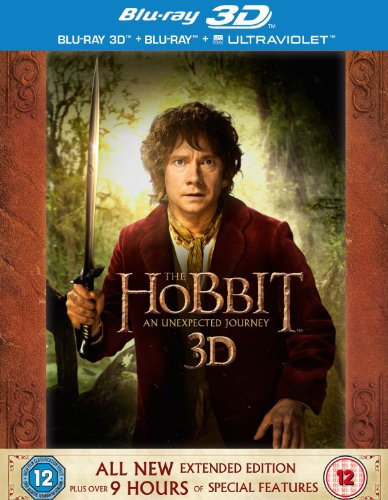 The Hobbit : An Unexpected Journey - Extended Edition + Digital Download UV Copy + Over 9 Hours of Special Features (5 Disc) Blu Ray + Blu Ray 3D Box Set