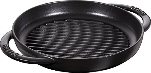 Staub 40511-520-0 Bistecchiera Rotonda, 22 cm, in ghisa, Nera
