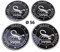 4x Silikon Aufkleber/Embleme für Nabenkappen | Motiv: Skorpion | Durchmesser: 56 mm