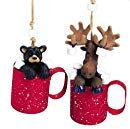 Metall Elch in Tasse Weihnachten Ornament, 10,2 cm